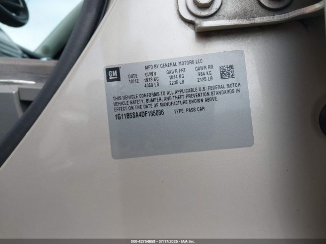 2013 CHEVROLET MALIBU 1G11B5SA4DF185036 Photo 8