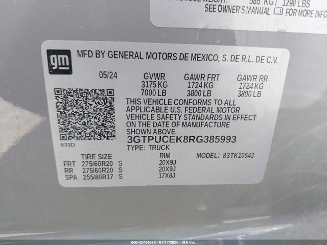 3GTPUCEK8RG385993 GMC l3b