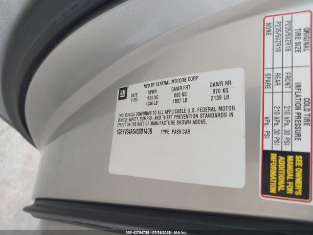 2004 CADILLAC XLR 1G6YV34A545601408 Photo 8