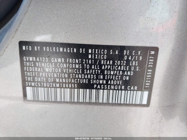 Volkswagen 1.4 tsi 2019 3VWC57BU2KM186855 Image 9