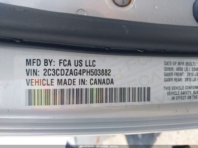 2023 DODGE CHALLENGER 2C3CDZAG4PH503882 Photo 8