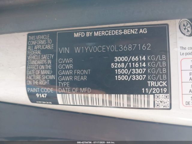 2020 MERCEDES-BENZ METRIS W1YV0CEY0L3687162 Photo 8