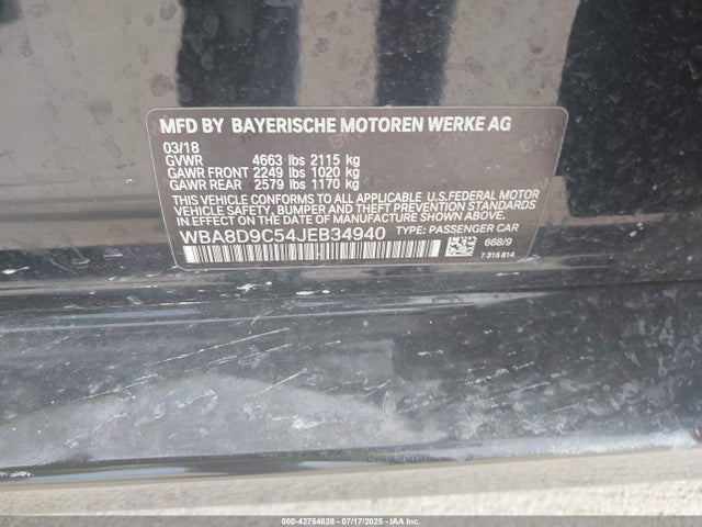 BMW 330I 2018 WBA8D9C54JEB34940 Image 9