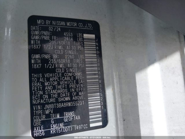 2024 NISSAN ROGUE JN8BT3BA8RW355231 Photo 8
