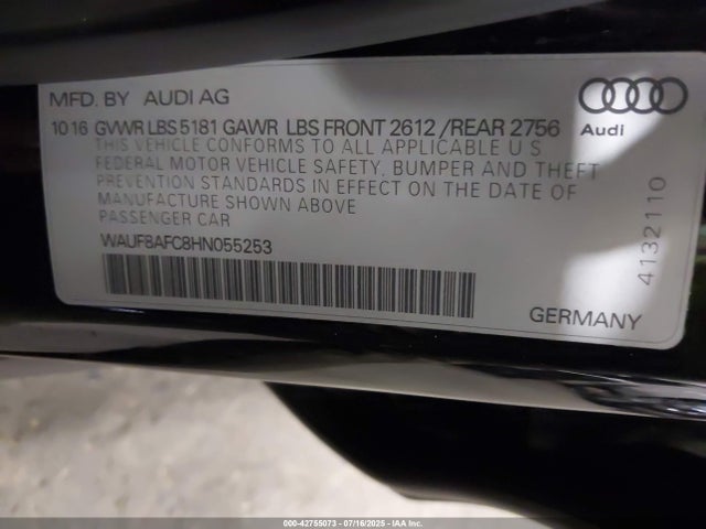 Audi 2.0t 2017 WAUF8AFC8HN055253 Image 9