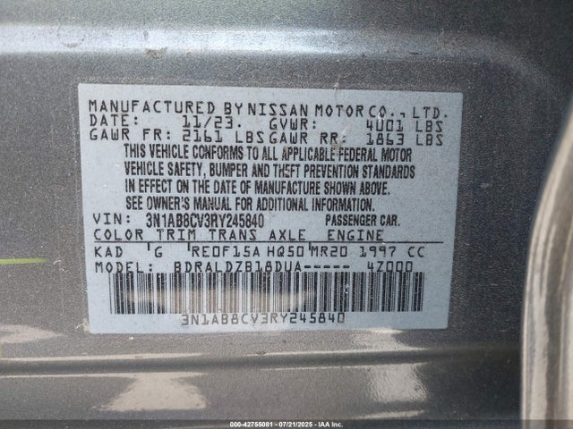 Nissan 2024 2024 3N1AB8CV3RY245840 Image 9