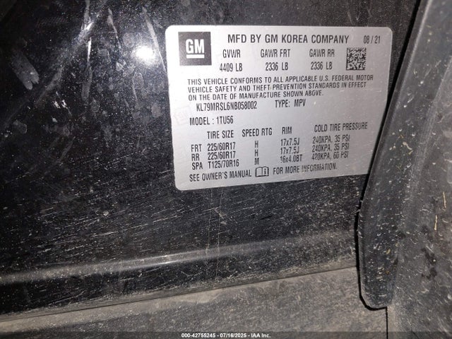 KL79MRSL6NB058002 Chevrolet l3t - l3, sidi, vvt, alum