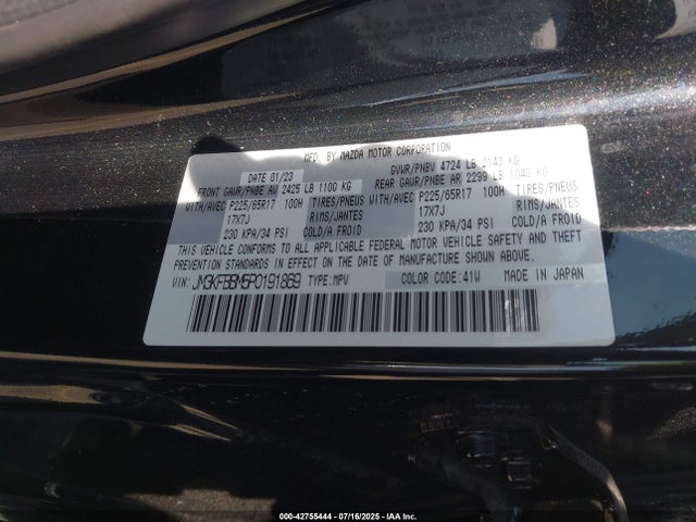 Mazda pyud 2023 JM3KFBBM5P0191869 Image 9