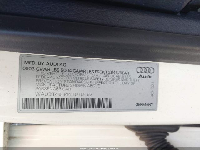 2004 AUDI A4 WAUDT48H44K010483 Photo 8