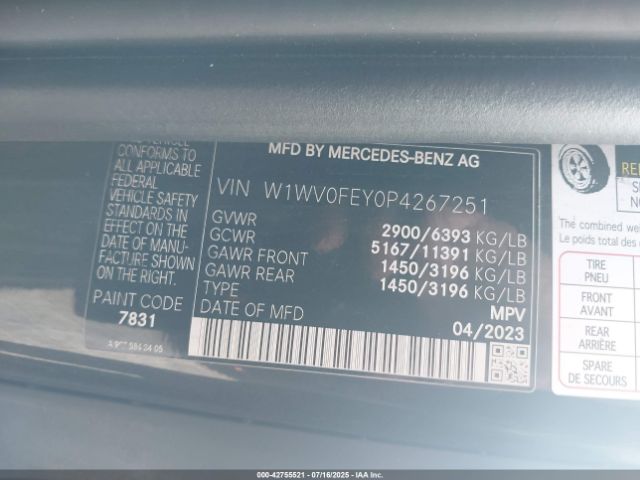 2023 MERCEDES-BENZ METRIS W1WV0FEY0P4267251 Photo 8