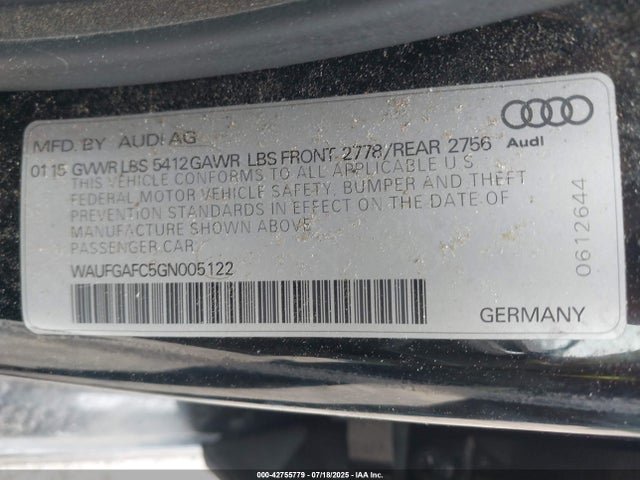 2016 AUDI A6 WAUFGAFC5GN005122 Photo 8