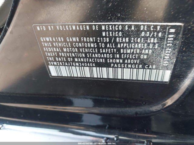 3VW267AJ7GM340404 Volkswagen 1.4t