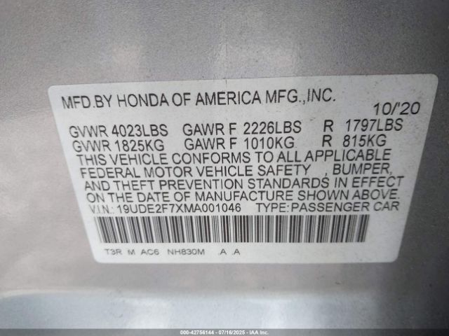 2021 ACURA ILX 19UDE2F7XMA001046 Photo 8