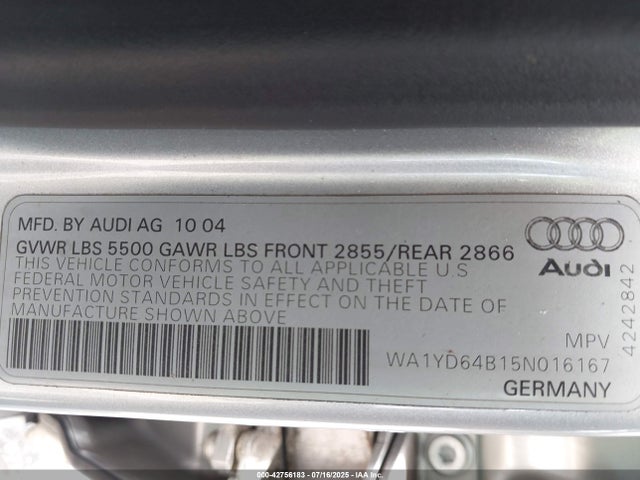 2005 AUDI ALLROAD WA1YD64B15N016167 Photo 8