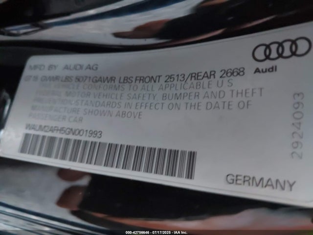 2016 AUDI A5 WAUM2AFH5GN001993 Photo 8