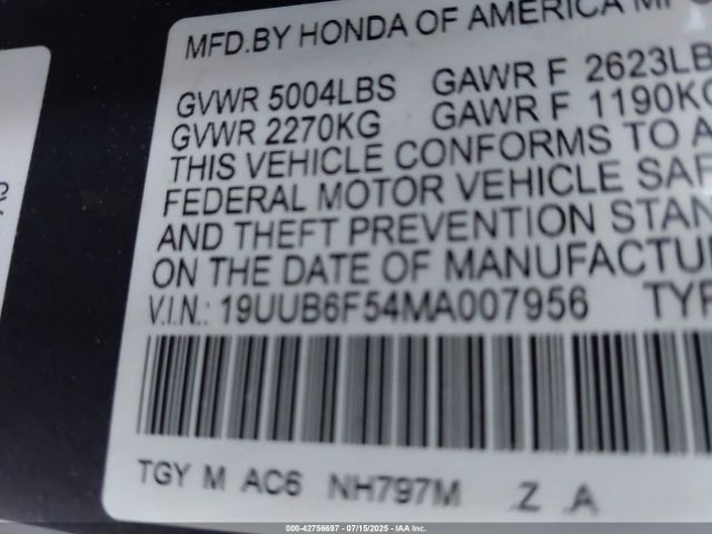 2021 ACURA TLX 19UUB6F54MA007956 Photo 8