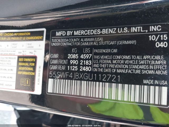 2016 MERCEDES-BENZ C 300 55SWF4JBXGU112721 Photo 8