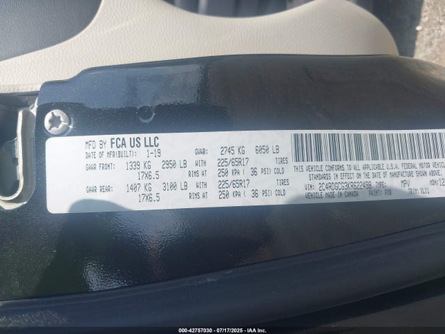 2C4RDGCG3KR622498 Dodge Grand Caravan