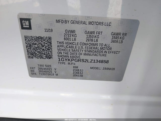 2020 CADILLAC XT6 1GYKPGRS2LZ134858 Photo 8