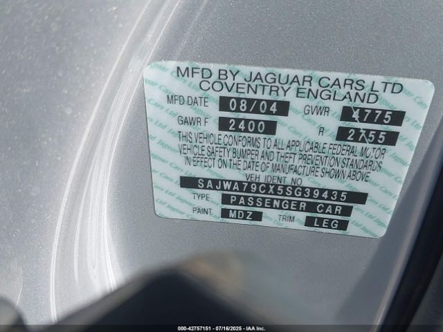 2005 JAGUAR XJ SAJWA79CX5SG39435 Photo 8