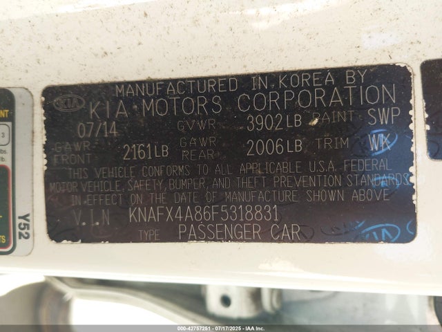 KIA dohc gdi nu 2015 KNAFX4A86F5318831 Image 9