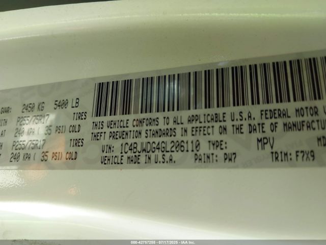 2016 JEEP WRANGLER UNLIMITED 1C4BJWDG4GL206110 Photo 8