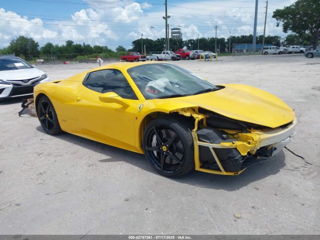 2013 FERRARI 458 SPIDER ZFF68NHA2D0190694