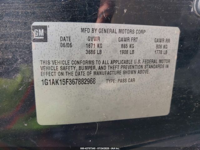2006 CHEVROLET COBALT 1G1AK15F367882968 Photo 8