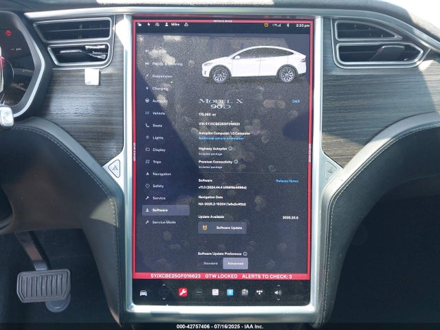 2016 TESLA MODEL X 5YJXCBE25GF016623 Photo 6