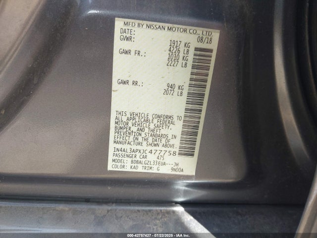 1N4AL3APXJC477758 Nissan 2018