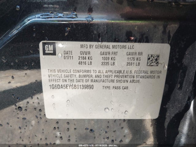 2011 CADILLAC CTS 1G6DA5EY6B0139890 Photo 8