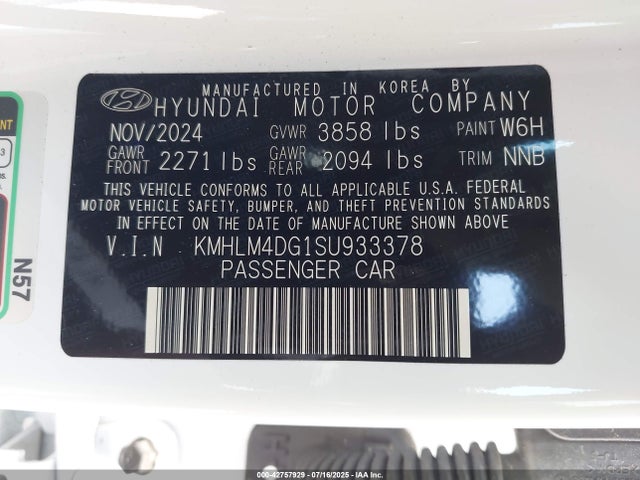 Hyundai mpi nu pe 2025 KMHLM4DG1SU933378 Image 9