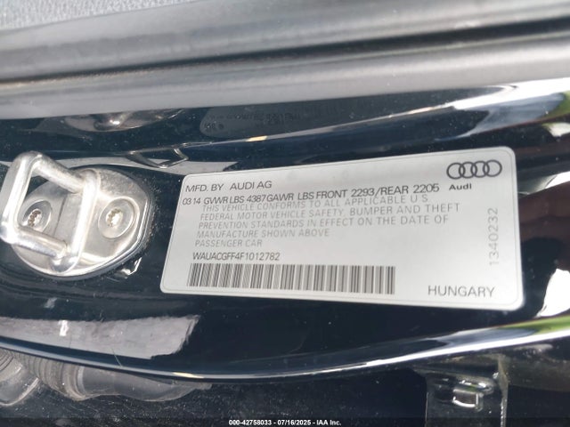 2015 AUDI A3 WAUACGFF4F1012782 Photo 8