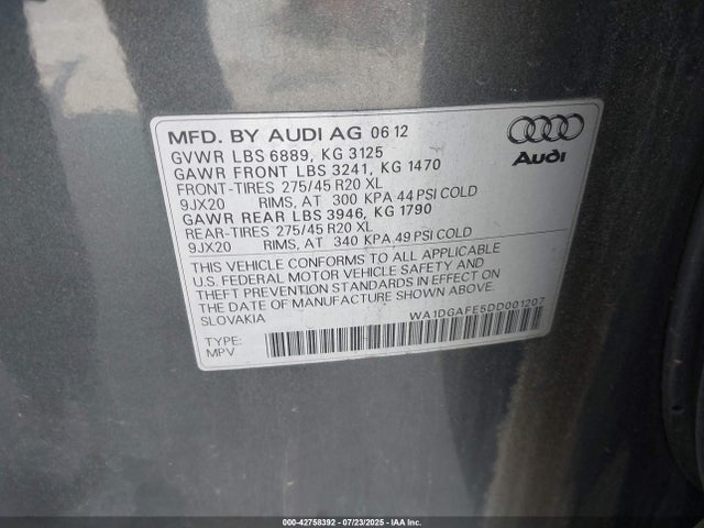 2013 AUDI Q7 WA1DGAFE5DD001207 Photo 8