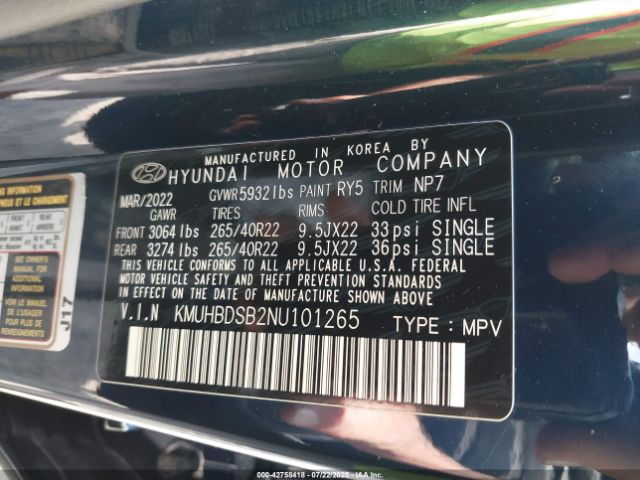 2022 GENESIS GV80 KMUHBDSB2NU101265 Photo 8