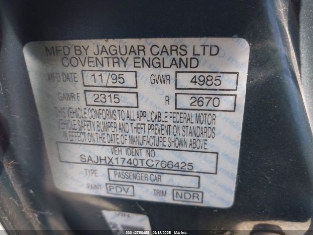 1996 JAGUAR XJ6 SAJHX1740TC766425 Photo 8