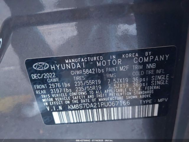 2023 HYUNDAI SANTA FE PLUG-IN HYBRID KM8S7DA21PU067166 Photo 8