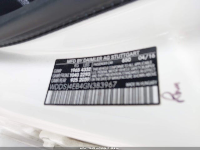 Mercedes-Benz CLA-Class 2016 WDDSJ4EB4GN383967 Image 9