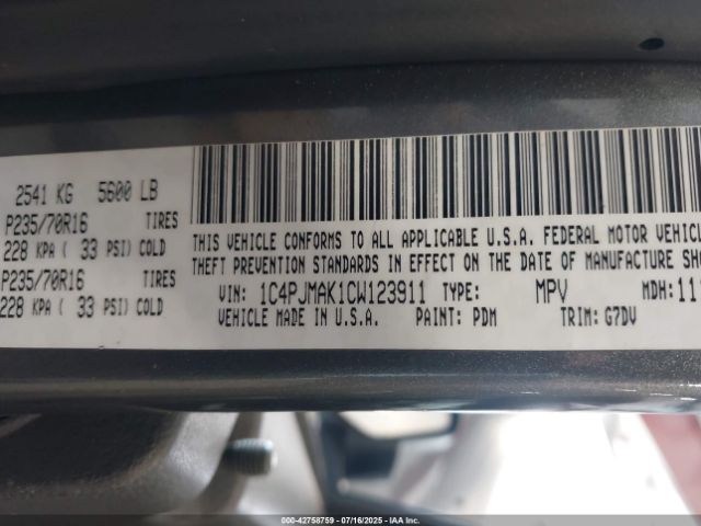 2012 JEEP LIBERTY 1C4PJMAK1CW123911 Photo 8