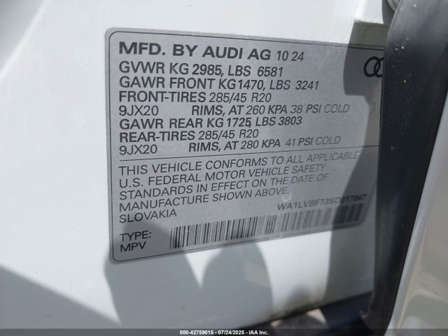 2025 AUDI Q7 WA1LVBF73SD017847 Photo 8