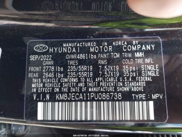 2023 HYUNDAI TUCSON HYBRID KM8JECA11PU086738 Photo 8