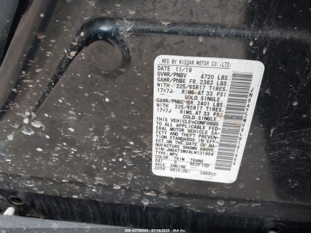 2020 NISSAN ROGUE JN8AT2MV4LW131984 Photo 8