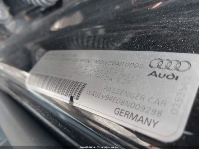 2008 AUDI A8 WAULV94E08N009298 Photo 8