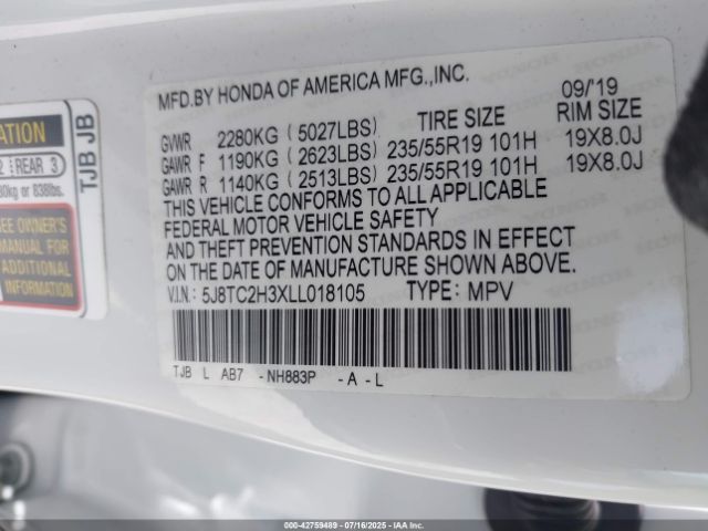 2020 ACURA RDX 5J8TC2H3XLL018105 Photo 8
