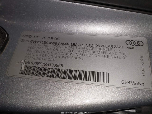 2016 AUDI A3 E-TRON WAUTPBFF7GA133968 Photo 8