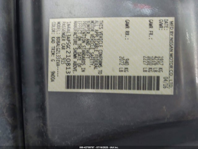Nissan 2016 2016 1N4AL3AP5GC210813 Image 9