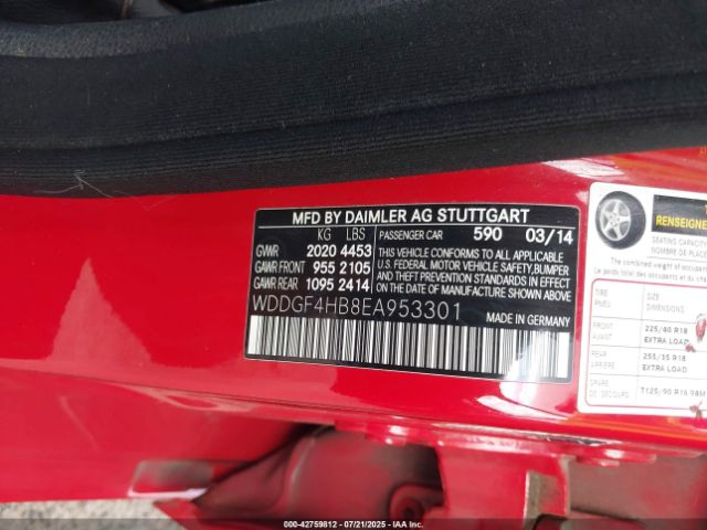 2014 MERCEDES-BENZ C 250 WDDGF4HB8EA953301 Photo 8