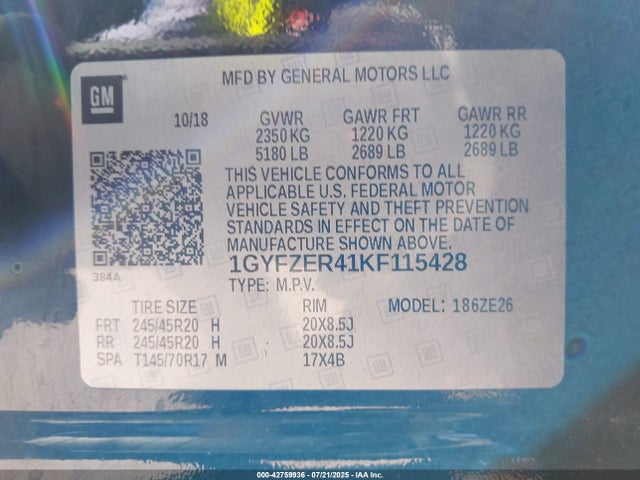 2019 CADILLAC XT4 1GYFZER41KF115428 Photo 8
