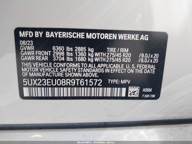 5UX23EU08R9T61572 BMW 2024