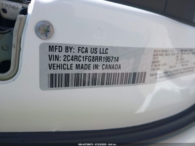 2024 CHRYSLER PACIFICA 2C4RC1FG8RR195714 Photo 8